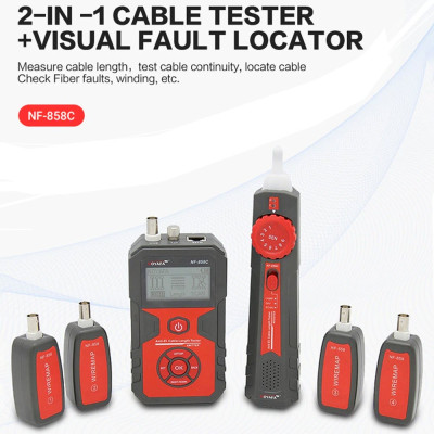 Máy Test Mạng NOYAFA NF-858C - Hàng Nhập Khẩu. NOYAFA NF-858C Trace Cable Line Locator Portable Wire Tracker Cable Tester Finder Network Cable Testing BNC Measure Cable Length
