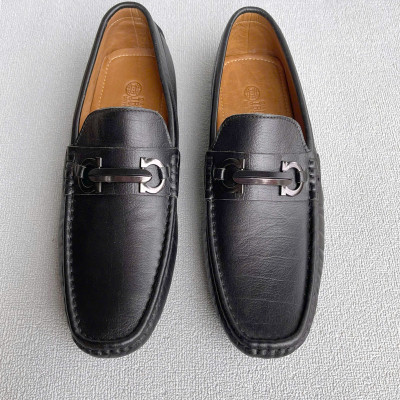 Giày Nam Da Bò Cao Cấp Trường Hải Đế Cao Su GN303 hai màu đen, nâu