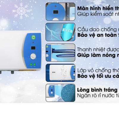 Máy nước nóng gián tiếp Ferroli VERDI AE 15 lít màn hình led hiển thị nhiệt độ (2500W)-hàng chính hãng