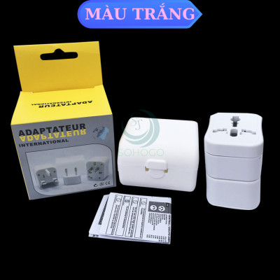 Bộ Chuyển Đổi Ổ Cắm Du Lịch- Adapter Du Lịch Quốc Tế 3 Chân – Ổ Cắm Chuyển Đổi Chuẩn Quốc Tế Mini- Ổ Cắm Đa Chuẩn Du Lịch – Gọn Nhẹ Tiện Lợi- Bộ Chuyển Phích Cắm Đa Năng Du Lịch Toàn Cầu