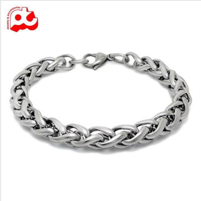 Lắc tay titan thép không gỉ nam cao cấp đẹp sang trọng kiểu bông dừa trangsucpt màu trắng PTLTNA68