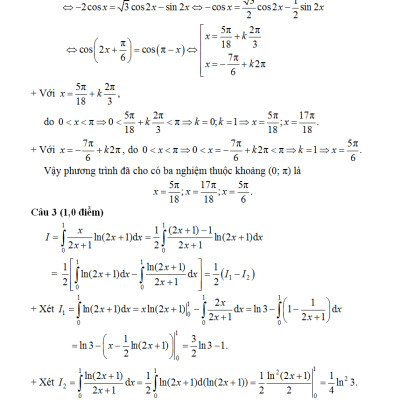 Bộ Đề Ôn Luyện Kì Thi THPT Quốc Gia 2 Trong 1 Toán, Lí, Hóa - KV