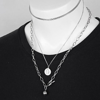 Dây chuyền 3 lớp titan phóng khoáng phong cách Âu Mỹ