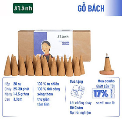 Nụ Thủ Công Gỗ Bách Cedar 3 Lành Hộp 20 Nụ 100 % Tự Nhiên Tặng Kèm Đế Chăm, Không Hóa Chất Xông Thơm