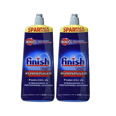 Combo 2 chai nước làm bóng finish 1150ml dùng cho máy rửa bát chén