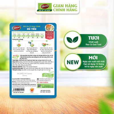 Combo 1 hộp (20 gói) Gia Vị Hủ Tiếu Barona 110g tươi ngon chuẩn vị không cần nêm nếm