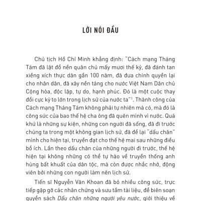 Sách - Dấu Chân Những Người Yêu Nước