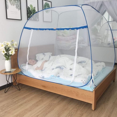 Màn Chụp Cao Cấp Mộc Miên Đỉnh Rộng - Kích thước 2,2mx2m Không Hoạ Tiết ( Hà Nội )