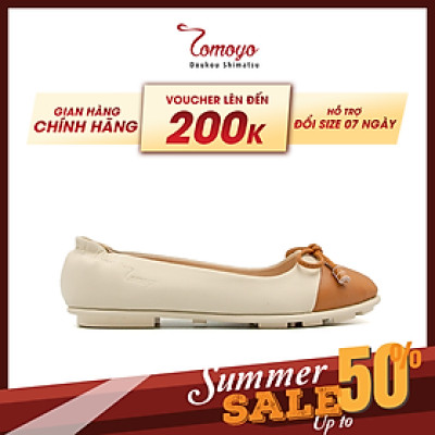 Giày Búp Bê Phối Nơ Da Micro Siêu Nhẹ TMW32302