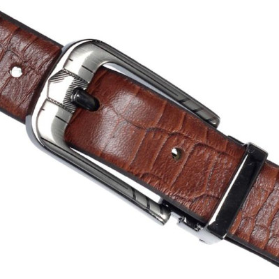 Thắt Lưng Nữ Da Thật Vân Cá Sấu Huy Hoàng HT5122 - Nâu