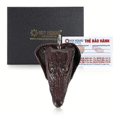 HT8286 - Móc khóa đầu cá sấu Huy Hoàng cỡ lớn màu nâu đất