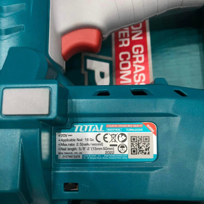 SÚNG BẮN ĐINH THẲNG DÙNG PIN 20V (1 pin 2.0AH +sạc ) TOTAL TCBNLI2016 - HÀNG CHÍNH HÃNG