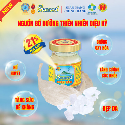  NEW [ Combo 30 lọ] Nước Yến sào Khánh Hòa Sanest 21% - Nhân Sâm