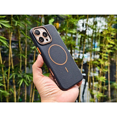 Ốp Lưng Da Likgus Beaty Cho iPhone 15 Pro Max | 16 ProMax Viền Dẻo Chống Sốc Hỗ Trợ Sạc Không Dây Magnetic - Hàng nhập khẩu