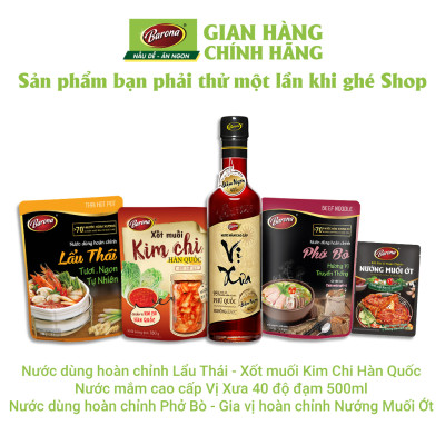 Combo 1 hộp (20 gói) Gia Vị Cá Kho Riềng Barona 80g ướp ngon chuẩn vị không cần nêm nếm