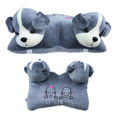 Gối đi xe máy 2 đầu hình chó (cún con) đáng yêu, chống va đập, an toàn cho bé khi chạy xe, hàng Việt Nam chất lượng cao