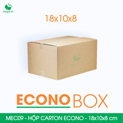 MEC09 - 18x10x8 cm - Combo 100 thùng hộp carton trơn siêu tiết kiệm ECONO