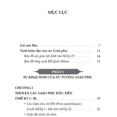 GIÁO PHỤ - Tập I - Thế Kỷ I-IV
