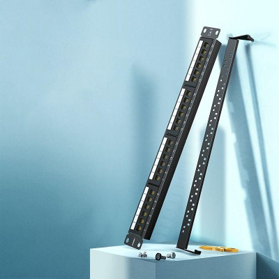 Ugreen UG70423NW127TK Cat6 UPT 24 cổng màu đen Patch Panel Integrated Ethernet rack - HÀNG CHÍNH HÃNG