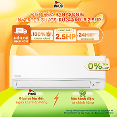 Máy lạnh Panasonic Inverter 2.5 HP CU/CS-RU24AKH-8 - Hàng chính hãng - Chỉ giao HCM