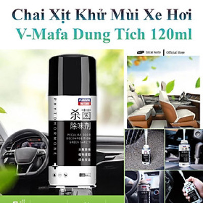 Chai Xit Khử Mùi Xe Hơi V-Mafa Tạo Không Khí Trong Lành, Ngăn Ngừa Nấm Mốc, Vi Khuẩn Gây Hại 120Ml