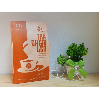 Trà Cà gai leo Thái Hưng - Thải độc gan, mát gan, giải rượu - Hộp 25 túi lọc 5g