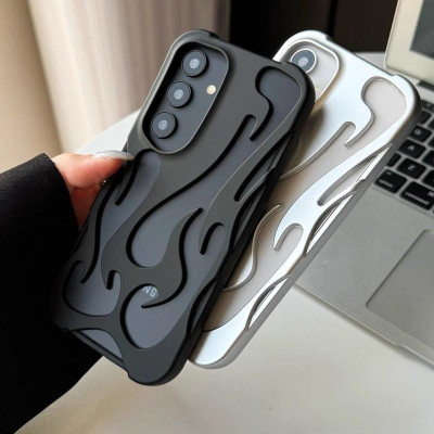 Ốp Lưng Dẻo Cho Samsung Galaxy S25 Ultra / S24 Ultra / S23 Ultra Họa Tiết Lửa - BUM STORE GALAXY CASE