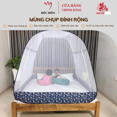 Màn Chụp , Mùng Chụp Đỉnh Rộng Cao Cấp Mộc Miên 2 Cửa ( Hà Nội )