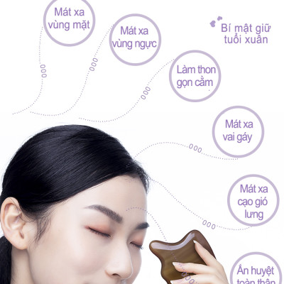 Dụng cụ cạo gió mát xa bằng sừng (MH843) Làm mịn da - nâng cơ và giảm đau toàn thân