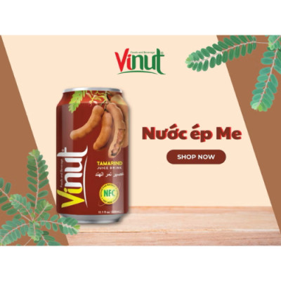 Lốc 6 Lon Nước Ép Me Vinut 330ml 