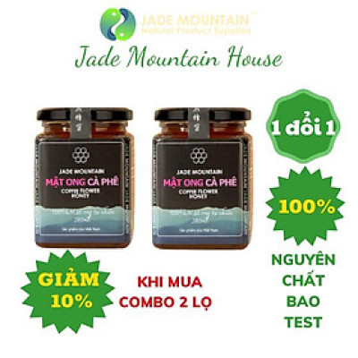 Combo 2 Mật Ong Hoa Cà Phê Jade Mountain Kết Tinh Tự Nhiên Chất Lượng Tốt 380ml