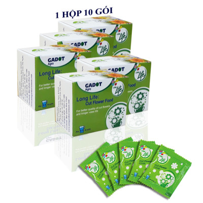 Chăm sóc hoa lâu tàn bằng bột dưỡng cho hoa cắt cành nhập khẩu Israel (Set 50 gói) giữ hoa lâu tàn gấp 2 lần bình thường và 14 ngày không thay nước mới