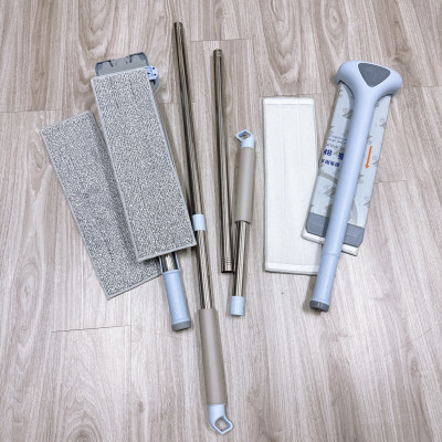 Cây lau nhà tự vắt thông minh, chổi lau nhà tự vắt thiết kế silicon gạt nước đa năng cây lau dài 128cm