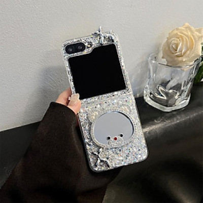 Ốp Lưng Cho Samsung Galaxy Z FLIp 7 / Z Flip 6 / Z Flip 5  Kim Tuyến Có Gương Soi - BUM STORE GALAXY CASE