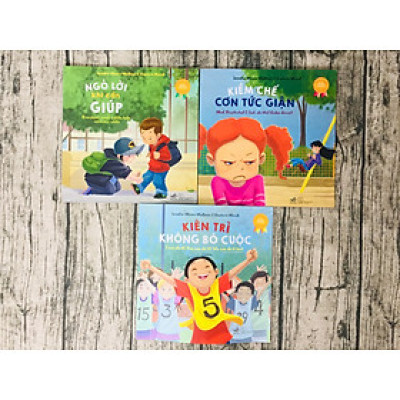 Combo : Bộ Song Ngữ - Kiềm Chế Cơn Tức Giận + Kiên Trì Không Bỏ Cuộc + Ngỏ Lời Khi Cần Giúp 