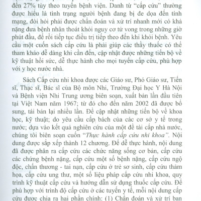 Thực Hành Cấp Cứu Nhi Khoa (Tái bản lần thứ hai, có sửa chữa và bổ sung) - GS.TS. Nguyễn Công Khanh, GS.TSKH, Lê Nam Trà đồng chủ biên