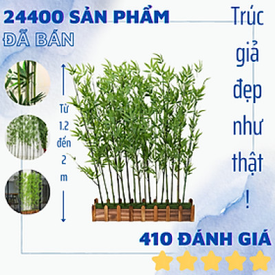 Trúc quân tử giả Set 20 cây trúc giả - Size từ 120cm đến 200cm - Cây giả, hoa lụa trang trí nhà cửa