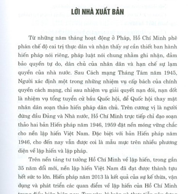 Tư Tưởng Hồ Chí Minh Về Lập Hiến Nội Dung Và Giá Trị