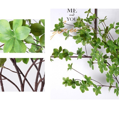 Cành thạch nam nhật bản giả - 1 cành 5 nhánh - một lá 6 cánh đường kính 7cm - dài 105cm - Cây giả, hoa lụa Decor trang trí nhà cửa