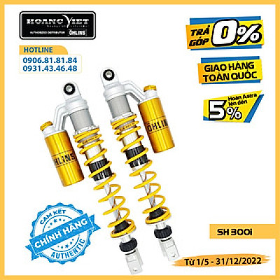 Phuộc bình dầu Ohlins chính hãng HO817 lắp xe Sh 300i 2019, Sh 350i 