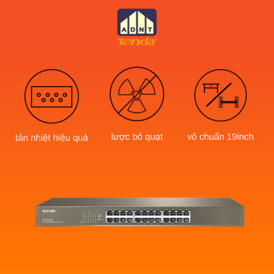 Bộ chia mạng 24 cổng tốc độ 1000Mbps Switch TEG1024G Tenda hàng chính hãng