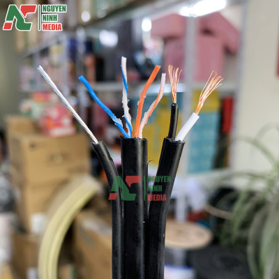 Dây Mạng 4 Lõi Đồng HIDEKI Kèm Nguồn + Gia Cường Và Phủ Dầu Chống Ẩm - Hàng Chính Hãng
