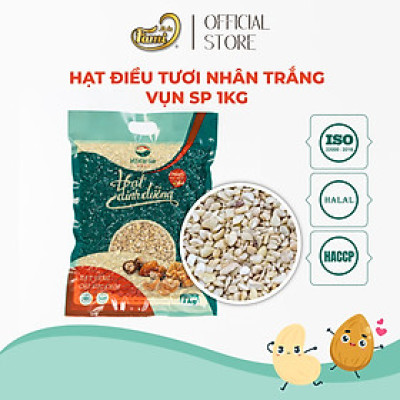 Hạt Điều Tươi Nhân Trắng Vỡ Vụn Bịch 1Kg - Nguyên Liệu Làm Bánh, Nấu Sữa