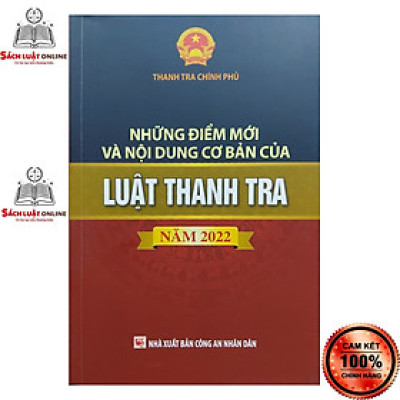 Sách - Những điểm mới và nội dung cơ bản của Luật thanh tra năm 2022