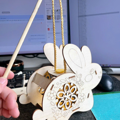 Lồng Đèn Trung Thu Gỗ Tự Tô Màu, Đèn Lồng Gỗ Thủ Công Handmade Nhiều Mẫu Dễ Thương Kèm Đèn Led - HÀNG CHÍNH HÃNG MINIIN