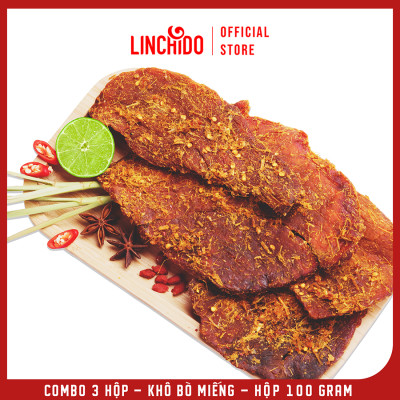 [ COMBO 3 HỘP ] Khô Bò Miếng _ Tùng Phương Du Ký _ Loại 100 Gram