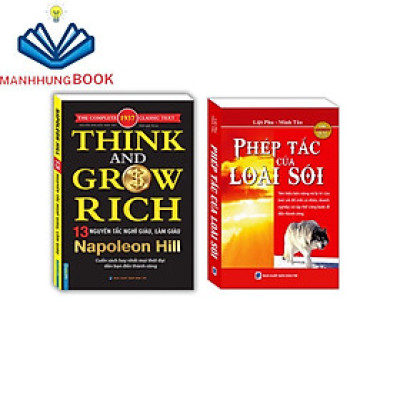 Sách - Combo 2c 13 nguyên tắc nghĩ giàu và làm giàu + Phép tắc của loài Sói (bìa mềm)
