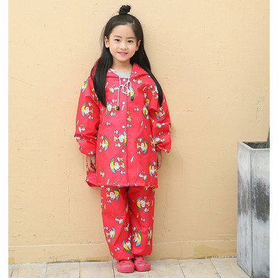 Áo mưa bộ trẻ em từ 3 - 10 tuổi , họa tiết hoạt hình dễ thương ,vải dù cao cấp , siêu bền , chống thấm , có túi đựng  , giao màu ngẫu nhiên