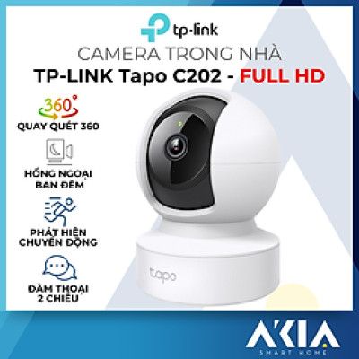 Camera trong nhà TP-Link Tapo C202 - Full HD 1080p, Quay quét 360, Đàm thoại 2 chiều - Hàng chính hãng