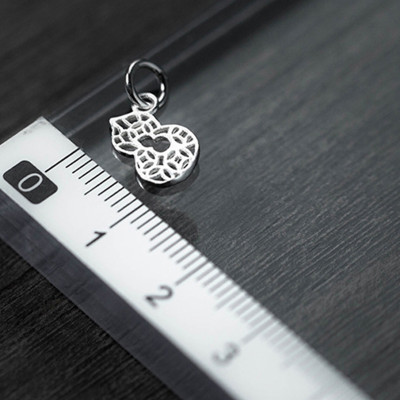 Combo 4 cái charm bạc hình hồ lô treo 2 - Ngọc Quý Gemstones